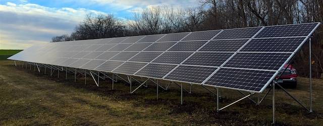 ground-mounted solar array